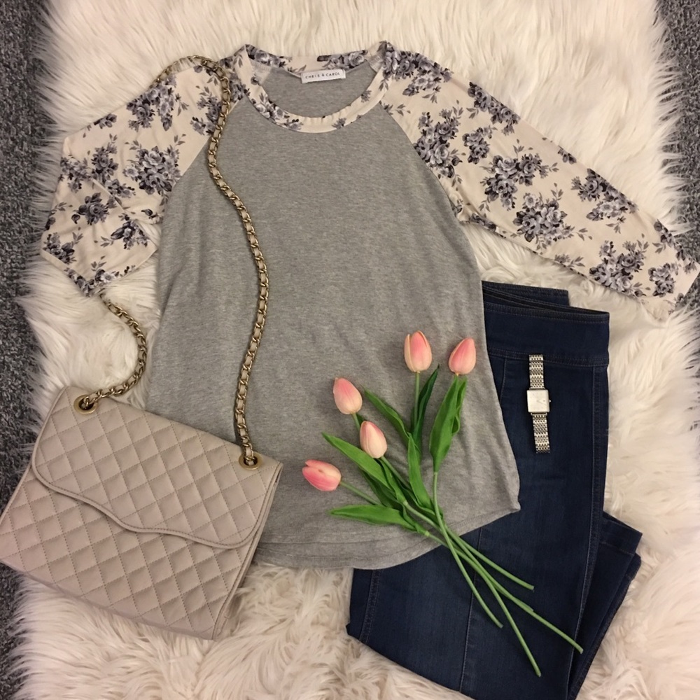Floral | baseball tee - Picture 1 of 8